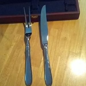 Hampton Home Stainless Steel Carving Fork & Knife Set Vintage NWOT